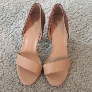 Express Nude and Brown Strappy High Heels